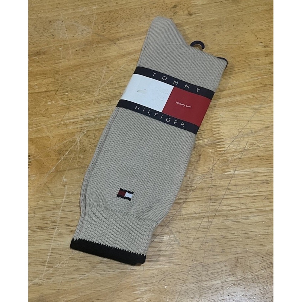 Vintage Tommy Hilfiger Men's Dress Socks Khaki Tan Brown NOS 10-13